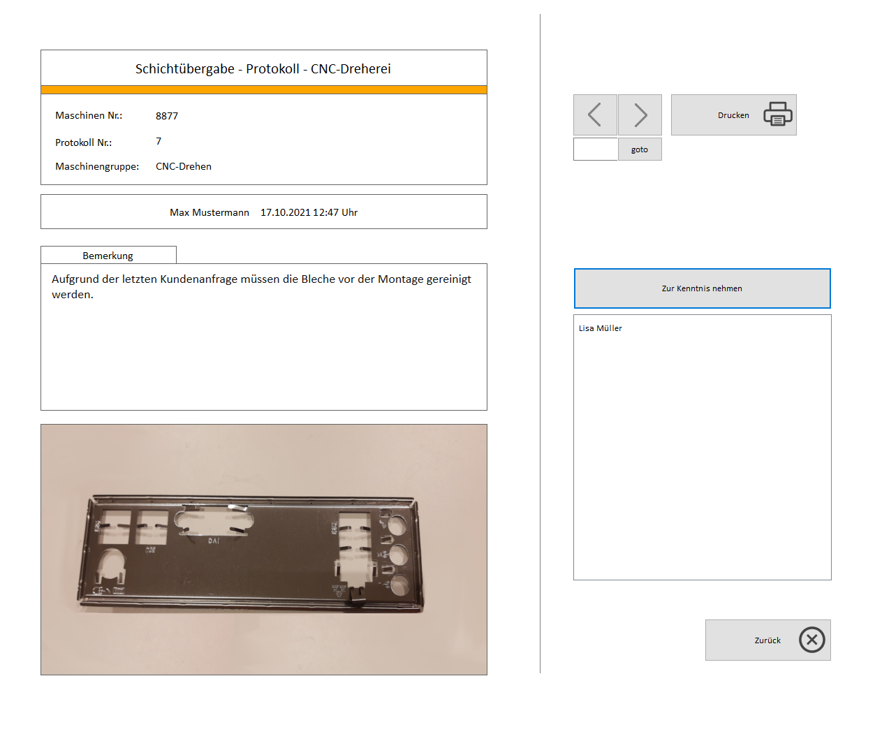 Schichtübergabeprotokoll Managerinfo